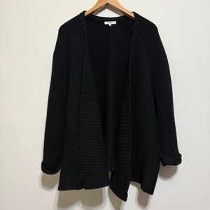 Madewell Chunky Knit Merino Wool Black Cardigian Womens M/L